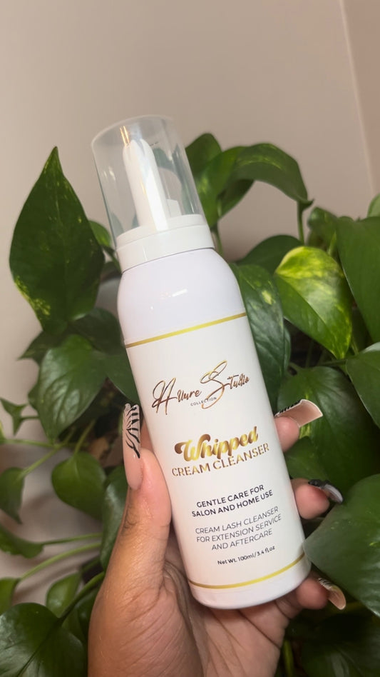 Whipped cream lash cleanser